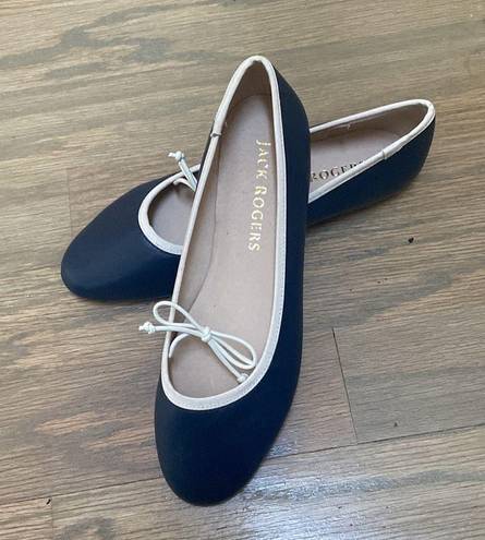 Jack Rogers Serena Ballet Flats Navy Size 8M