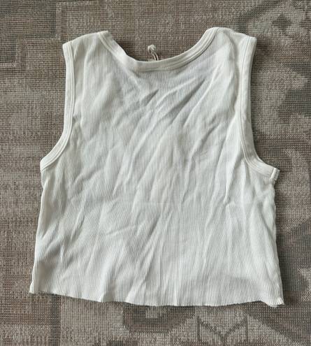 Elwood Cropped Tank White