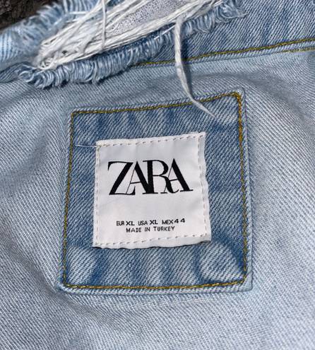 ZARA Distressed Denim Jacket