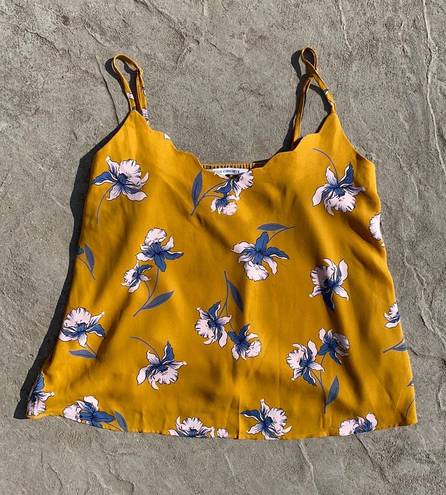 Collective Concepts Floral Spaghetti Strap Scallop Lined Blouse Camisole