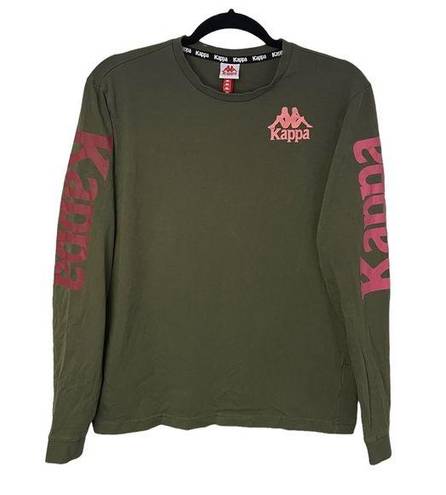 Kappa  Green Pink Long Sleeve T-Shirt Medium