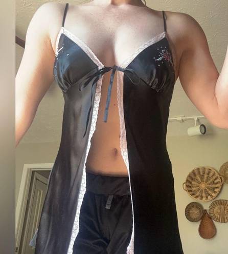 Victoria's Secret Vintage  sexy black split babydoll size small