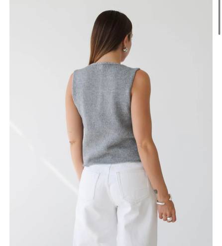 Rumor Boutique LF RUMORED TRENDING GREY KNIT VEST 