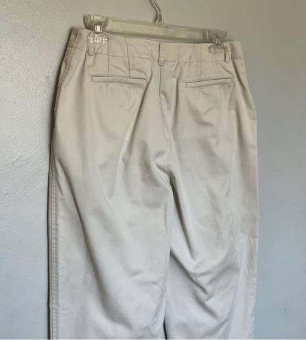 Talbots  Chatham Fly Front Ankle Pants - Solid - Curvy Fit Beige XL Size 12