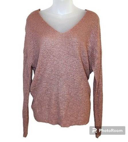 The Moon  & Madison Pink Knit Long Sleeve Sweater Size Small