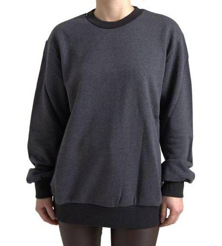 Dolce & Gabbana  Dark Gray Cotton Crew Neck Pullover Sweater  XXS