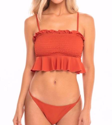 Cabana Del Sol NWOT  SMOCKED 2 Piece Swimsuit M