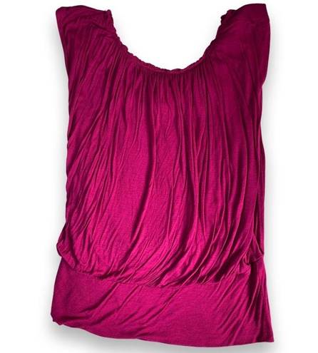 Bordeaux Anthropologie  brand layered tank with elastic waist