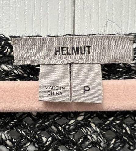 Helmut Lang Helmut Caged Boucle Linen Sweater Black Marled Raglan Sleeve Sweater Size PS