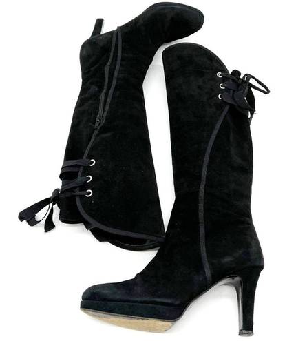 Barney’s New York Barneys New York Womens 39 Over The Knee Suede Heeled Boot Italy Mobwife Pirate