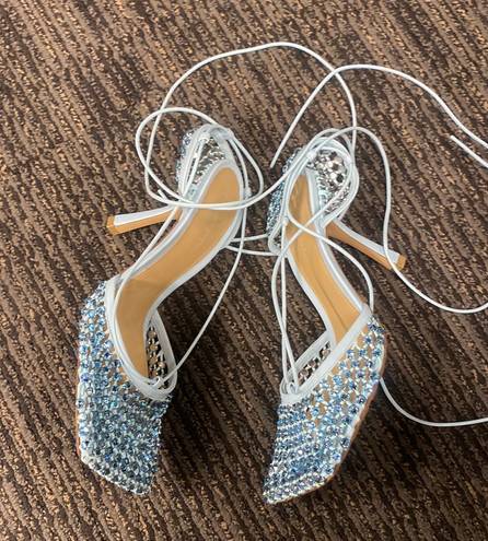 Bottega Veneta Sparkle Stretch High-Heel Sandals