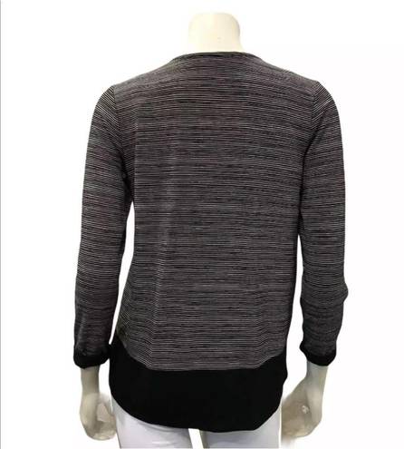 J.Jill  Wearever Collection Knit Stretchy Open-Front Cardigan Color‎ block