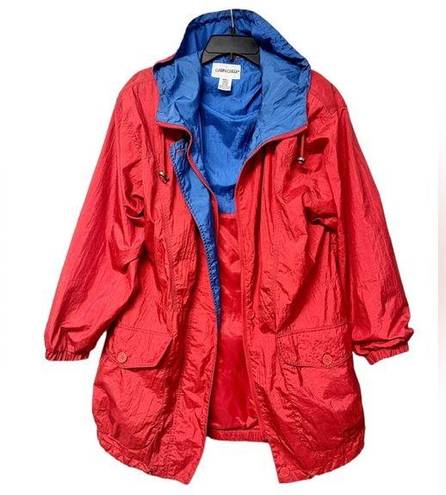 Cabin creek  oversized Women's Red and Blue Jacket EUC