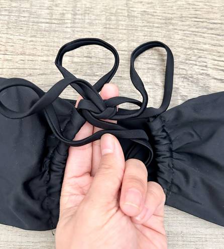 Matte Collection black cut out one piece bikini size M.