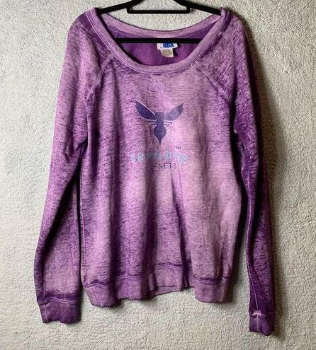 Nba Charlotte Hornets Sweatshirt Womens XL Purple  Soft Comfortable Loose