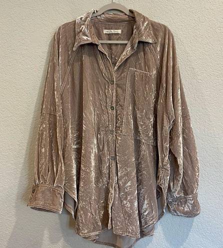 We The Free  Night Skies Velvet Shirt in Mushroom