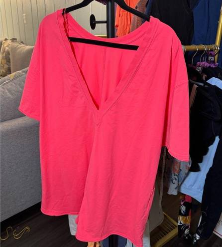 Free People NWOT  Movement Hot Shot Tee Romper - Electric Sunset - XS *IR*