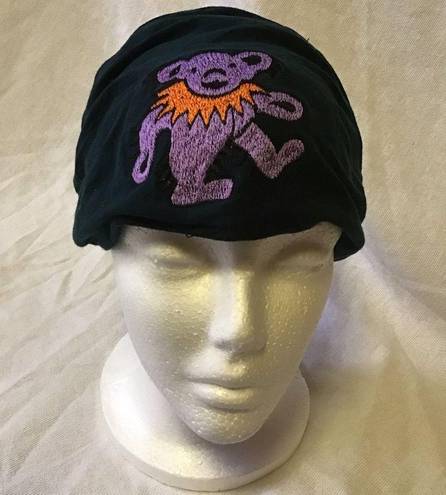 Grateful Dead  Embroidered Dancing Bear Head Scarf