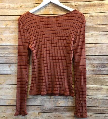 Project Social T PST By  Kimora Sweetheart Rib Knit Striped Top Size Large NWOT