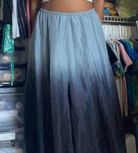 Karen Kane 100% Silk Blue Ombré Maxi Skirt | Girly Trendy Preppy Beautiful