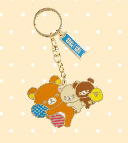 Sanrio Rilakkuma 20th Anniversary USA Tour Group Enamel Keychain NWT