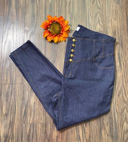 Unique Vintage Denim Blue High Waisted Monty Skinny Jeans NWOT | 2XL |