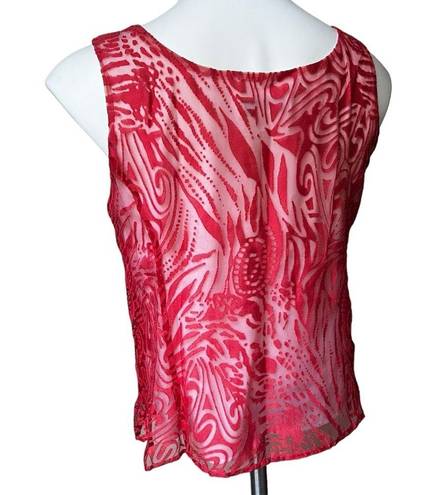 Coldwater Creek  Dressy Mesh Overlay Tank Top, Sz 10