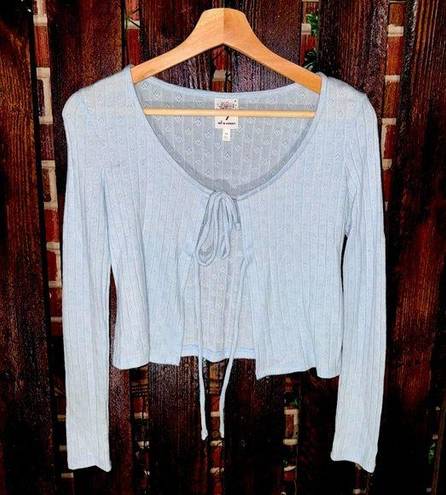 Self Esteem Powder Blue Double Tie Cardigan Size XS