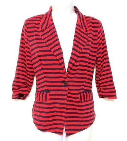 Monteau  Blazer Red striped medium button career