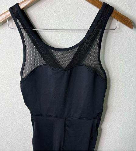 Good American  Mixed Media Mesh Jumpsuit Sleeveless Workout Womens Size 2 / US M