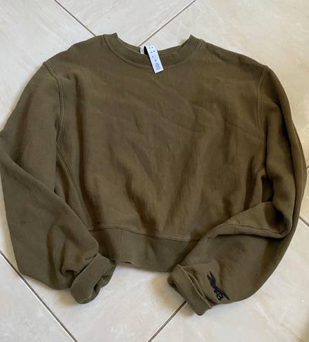 Victoria Beckham Reebok Cropped Crewneck Top Green Size L