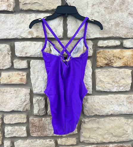 Victoria's Secret Vintage 1995 Victoria’s Secret Highcut Purple Bathing Suit