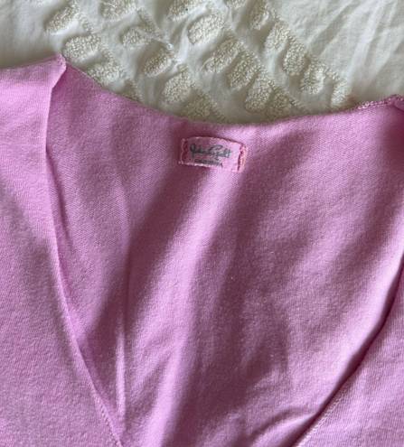 Brandy Melville Baby Pink Gina Cinched Top OS