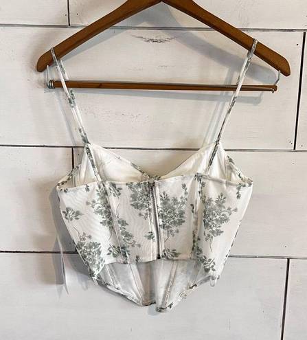 American Threads  Hadley Floral Mesh Bustier Top. Size Small. NWT