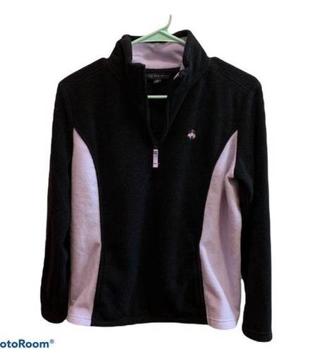 Brooks Brothers  346 Black 1/4 Zip Fleece Pullover