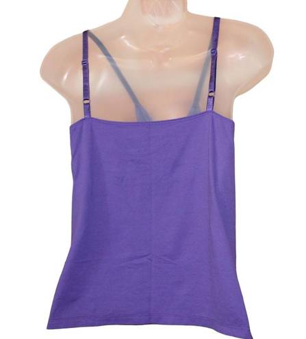 Coldwater Creek purple cami with velvet straps size L