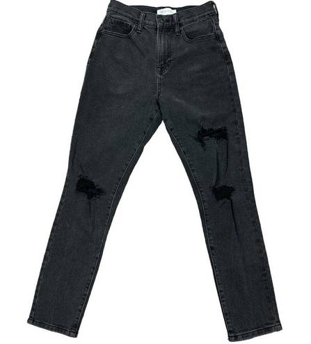 Celebrity Pink RE Generation High Rise Slim Straight Jeans Size 1/25" Black Distressed Stretch