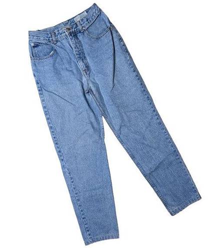  LawMan Vintage 1980s Light Wash Tapered Leg Western Rigid Denim Mom Jeans 26 9