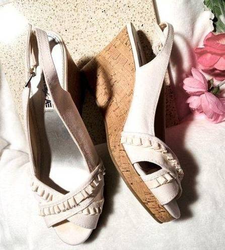 American Eagle  Peep Toe Wedges sz 10