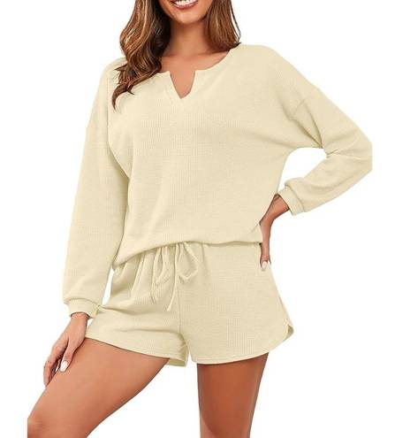 Lounge Waffle knit long sleeve  set