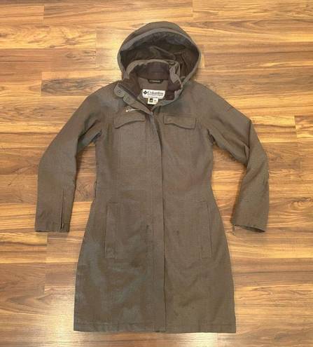 Columbia  Women"s Titanium Ski Parka Jacket Omni-Tech W/ Hood Brown Sz XS