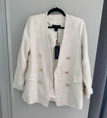 Rachel Zoe White Tweed-like Blazer