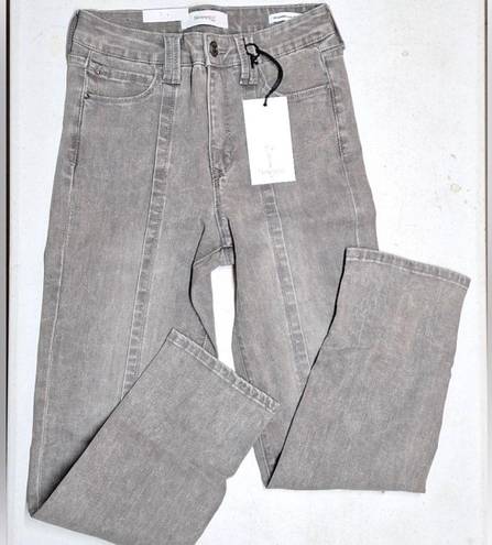 Skinny Girl December High-Rise Slim Straight Gray Jeans Size 28/6 New!