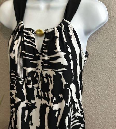 A Byer A. Byer black and white knit tank style top size small