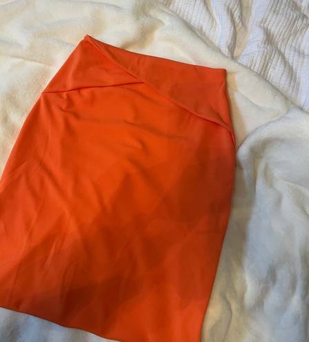 Micas Orange Cropped Top And Skirt