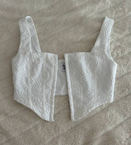 Princess Polly White Corset Crop Top