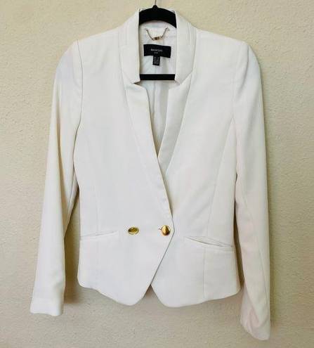 Mango  white blazer gold buttons size XXS