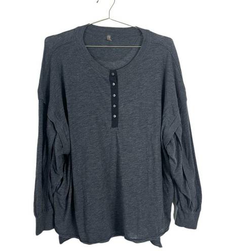 Free People Movement FP Movement Gray One Up Long-Sleeve Top Size S