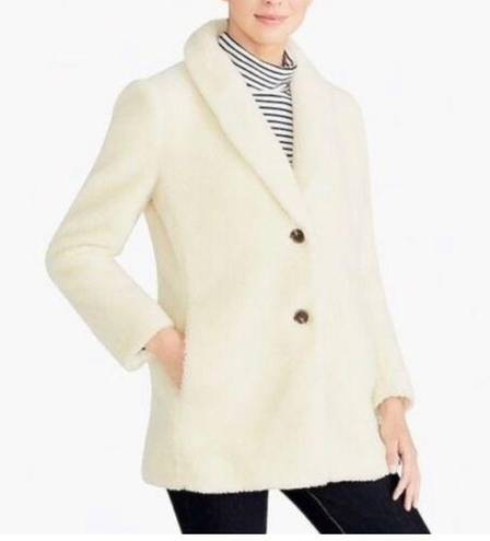 J.Crew EUC  Fleece‎ Cream Coat, XS