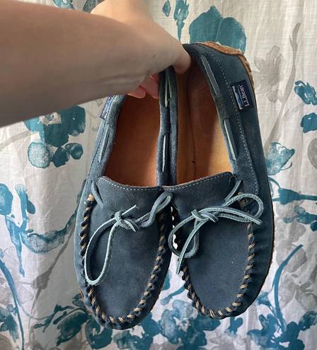 L.L.Bean  Blue Moccasins